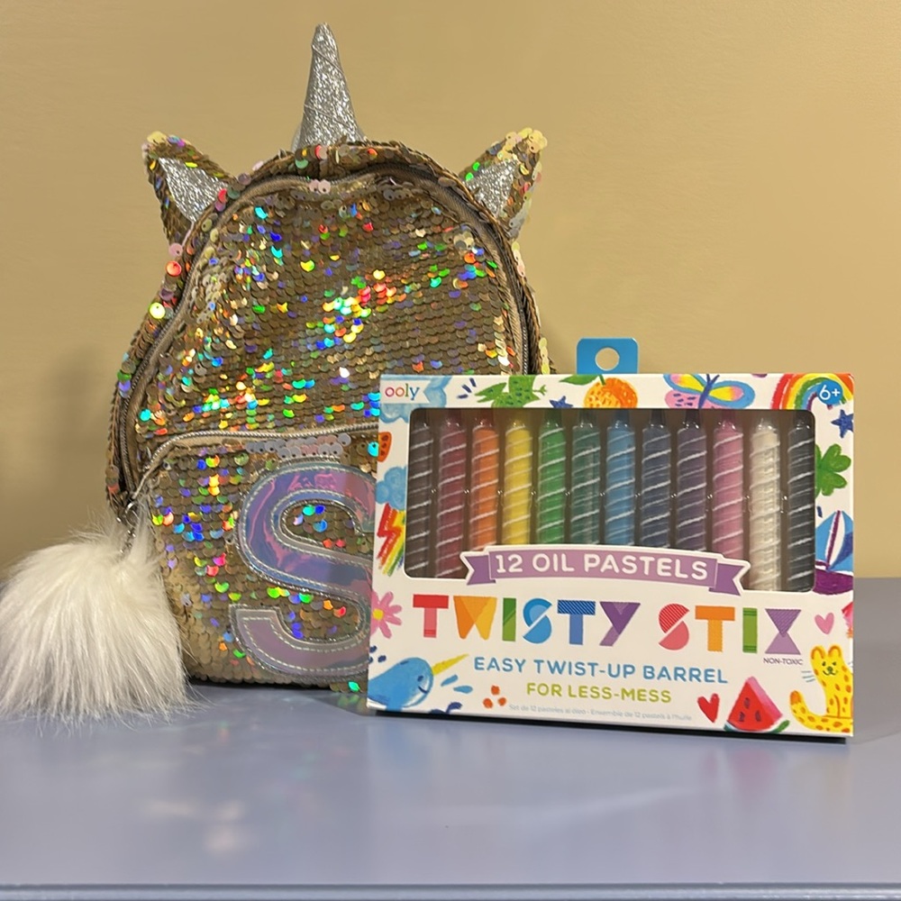 Sequins Gold Mini Backpack w free gift